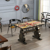 Iron Metal Shop Table Design with Antique Reproduction Furniture
