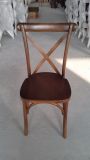 Stackable Crossback Wooden Chairs with Solid Seat