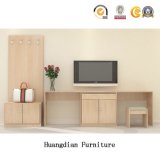 Customized Hotel Bedroom Furniture Luggage Rack TV Cabinets with Writing Table Set (HD1206)