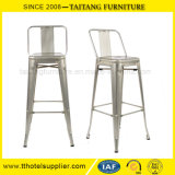 Low Back Metal Bar Chair with Legs Rest
