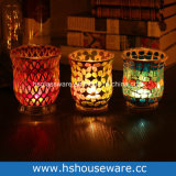 for Wedding Party Decoration Crafts Mosaic Glass Hurricane Candle Holder