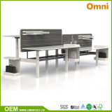 Four Person Height Adjustable Office Furniture Table
