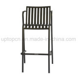 Wholesale Outdoor Aluminum High Chair with Armrest in Black Color (SP-OC784)