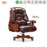 Antique Office Wooden Executive Leather Chair (A-040)