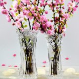 Wholesale Cheap Tall Clear Crystal Glass Flower Vase for Home Decoration
