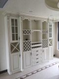 Antique White Dining Room Cabinets Wine Rack Display Cabinet