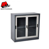 Half Height Metal Kd Structure Glass Sliding Door Storage Steel Filing Cabinet