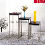 Black Marble Table-Board Customized Stainless Steel Legs Flower Table