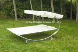 Double Seater Lounger with Canopy and Wheel