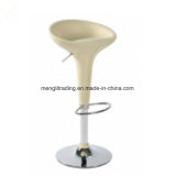 Modern Round Construction Steel Metal Plastic LED Bar Stool High Chair