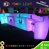 RGB Color Changing Plastic Furniture LED Glowing Modular Round Bar Counter