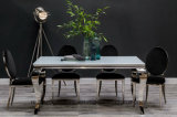 Dining Console Table Modern Black White Glass Top Louis Table