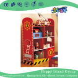 School Red Painting Cartoon Children Wooden Bookcase (HG-4103)
