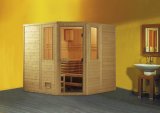 4-6 People Dry Steam Transom Window Solid Red Cedar Wood Sauna (M-6006)
