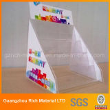 Acrylic Bookshelf/Plastic Acrylic Book Rack/Plexiglass Brochure Holder