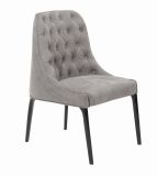 Nubuck Leather Chesterfield Dining Chair