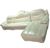 Royal Style L Shape Living Room Furniture Genuine Leather Sofa (A841-1)