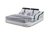 Contemporary Tatami Bedding Modern Leather Double Bed for Bedroom