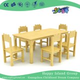 Shcool Rustic Wooden Rectangle Table and Chairs Furniture (HG-3903)