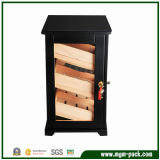 Luxury Black Wooden Cigar Humidor Cabinet