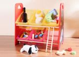 Wooden Toy Storage Shelf Plastic Bin Tidying Box Furniture