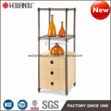 Patent Modern Home Kitchen Steel-Wooden Storage Furniture Rack