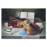 Handmade Classical Guitar Oil Painting for Wall Decor