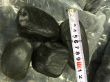 Black Oval Pebbles Stone with Polished Surface