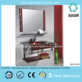Stainless Steel Frame Tempered Glass Washing Basin with Mirror (BLS-2049)