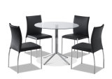 Round Style Glass Dining Table Home Furniture (DT102)