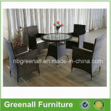 Outdoor Rattan Swivel Dining Table Set (GN-8627D)
