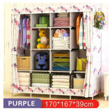 Modern Simple Wardrobe Household Fabric Folding Cloth Ward Storage Assembly King Size Reinforcement Combination Simple Wardrobe (FW-22E)