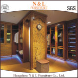 N&L Furniture Antique Color Walk in Wooden Wardrobe