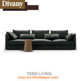 D-74 Divany Modern Furniture Black Leather Sofa