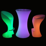 Multi Color RGB Light Source LED Bar Tables and Chairs
