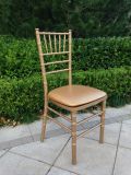 Cheap Wooden Gold Color Tiffany Wedding Chairs with Seat Pads