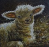 Handmade Little Goat Oil Paintings on Canvas for Home Decoration
