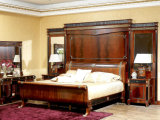 Europe Classical Style Beech Solid Wood Bed