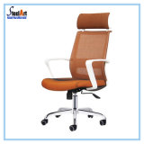 White Frame Orange Seat Modern Office Chair