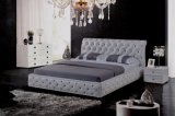 Italian Modern Design Graceful Crystal Leather Bed