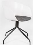 Plastic Back with Arm Rest/Fabric Covered Foam Cushion/Metal Legs Chair