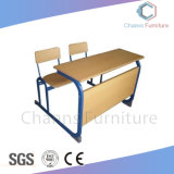 Popular Blue Metal Frame MDF Desktop School Furniture (CAS-SD1817)