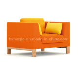 Fabric Type Office Sofa with Solid Wooden Frame