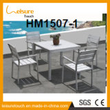All Weather Durable Patio Garden Furiniture Square Pedestal Coffee Outdoor Table and Chair