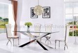 Stainless Steel Glass Dining Table for Dining Room
