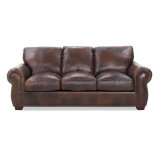 Modern Sofa with Top-Grain Leather Sofa