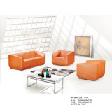 Fashion Orange Office Leather Sofa Covered with Metal Leg (HY-F1008)
