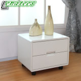T02 Popular Design White High Glossy Night Stand Bedside Table