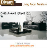 Wooden Sofa with Leather Material New Sofa Design