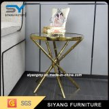 Luxury Rose Golden Marble Top Console Table